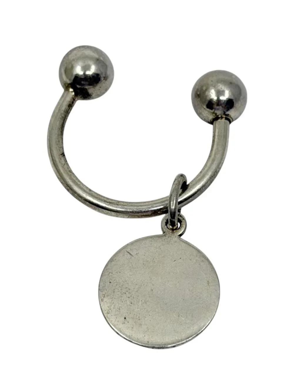 Vintage Tiffany & Co sterling silver tag key holder or key chain - GM1263